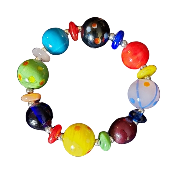 2/$30 Vibrant Murano glass bead bracelet - Picture 6 of 6